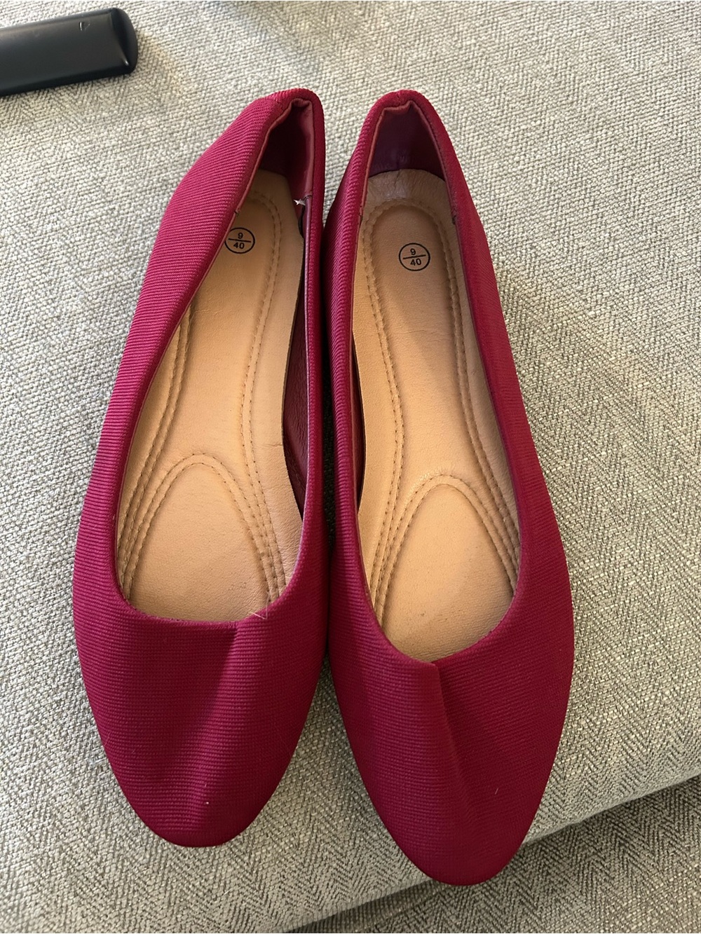 Women's Burgundy Ballet Flats - Comfortable Everyday Slip-Ons